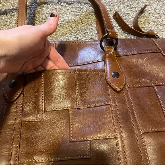 Frye Melissa Patchwork leather tote brown - Picture 2 of 8